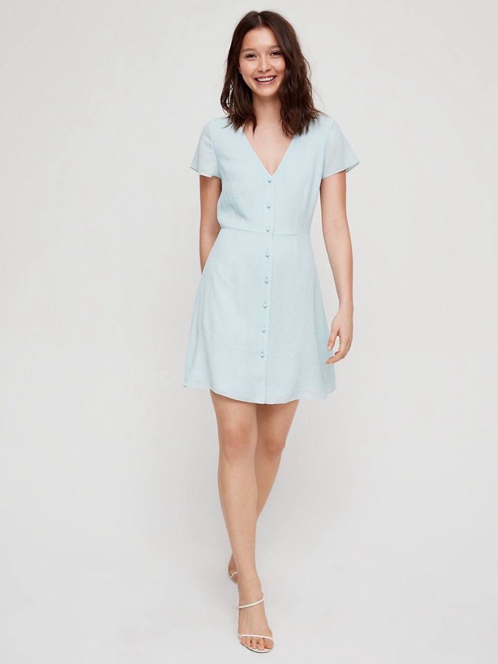 Aritzia Wilfred Button-Front Dress